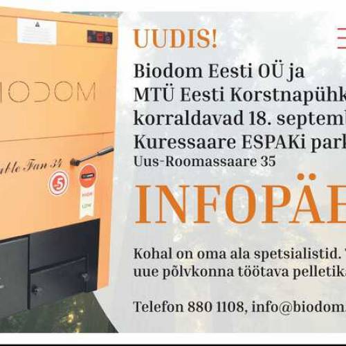BIODOM pelletikatelde infopäev Saaremaal